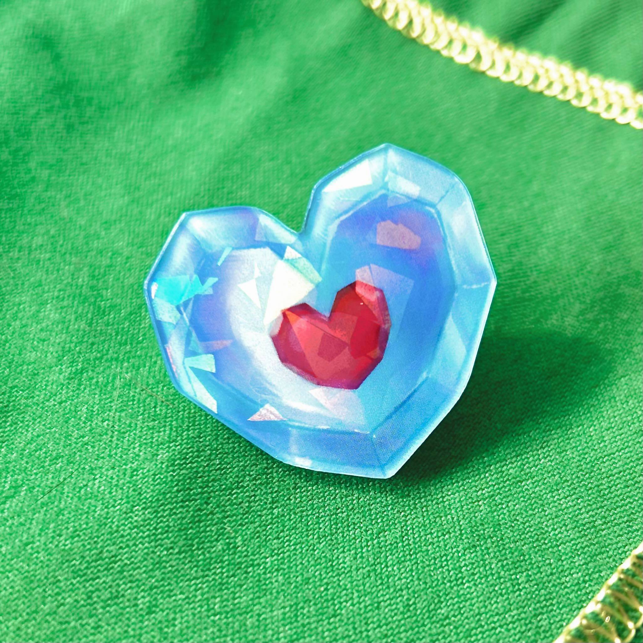 Legend of Zelda Heart Containers/Pieces Holographic Pins