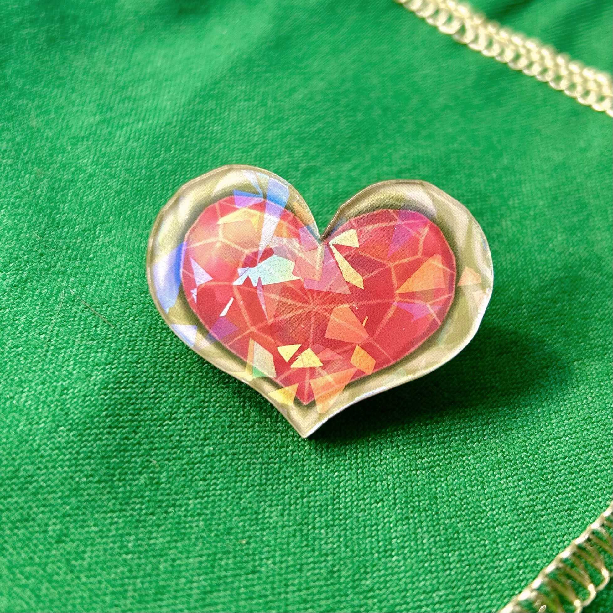 Legend of Zelda Heart Containers/Pieces Holographic Pins