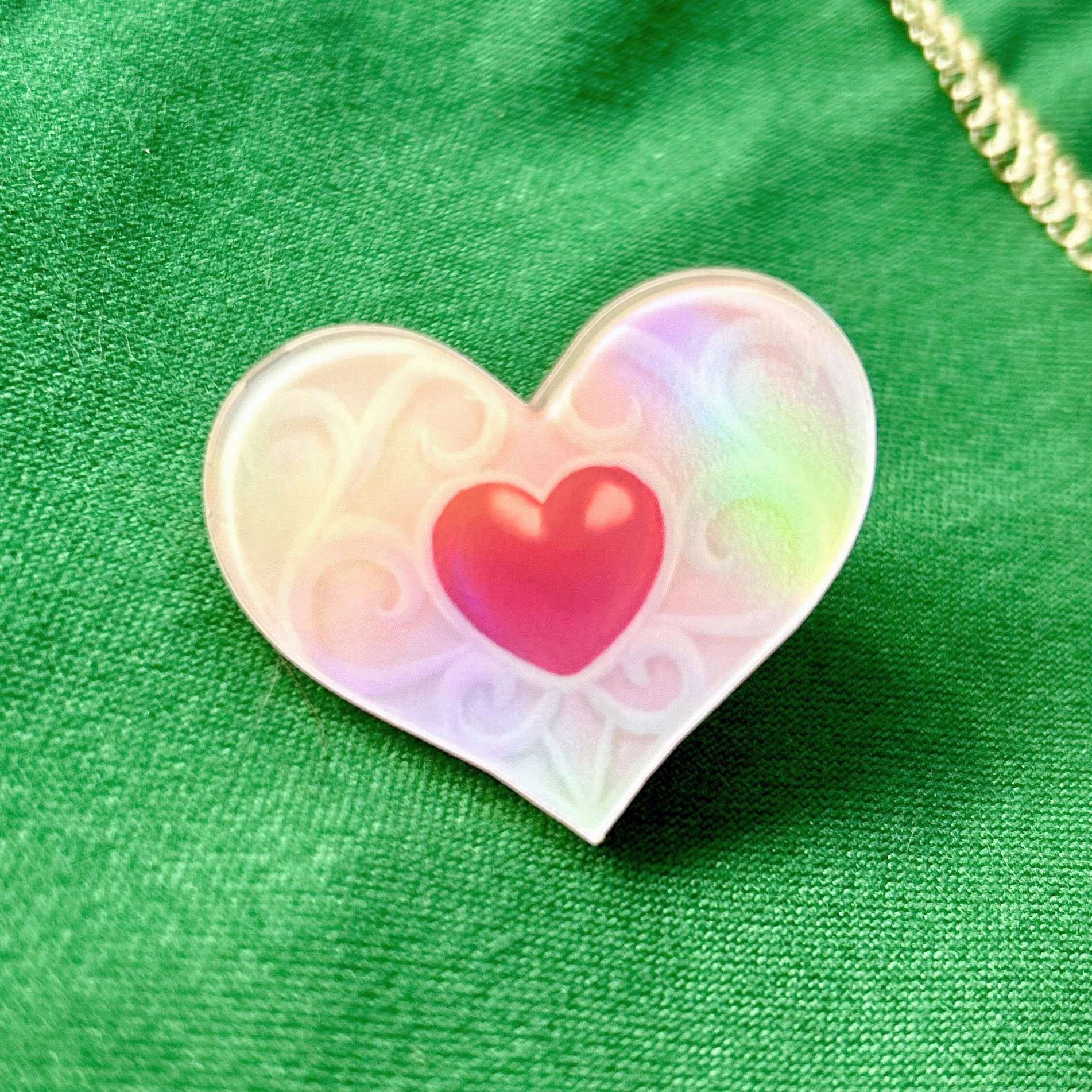 Legend of Zelda Heart Containers/Pieces Holographic Pins