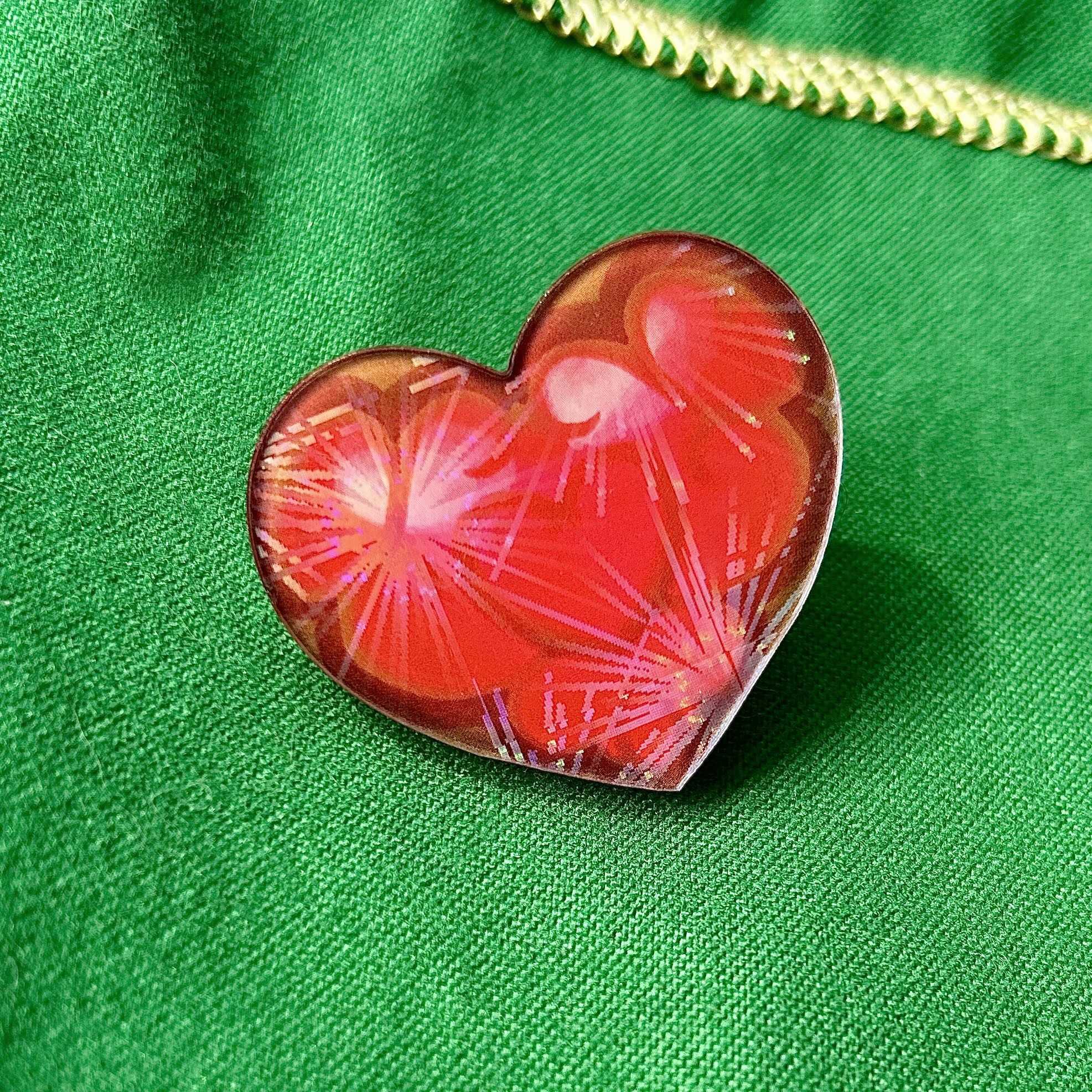 Legend of Zelda Heart Containers/Pieces Holographic Pins