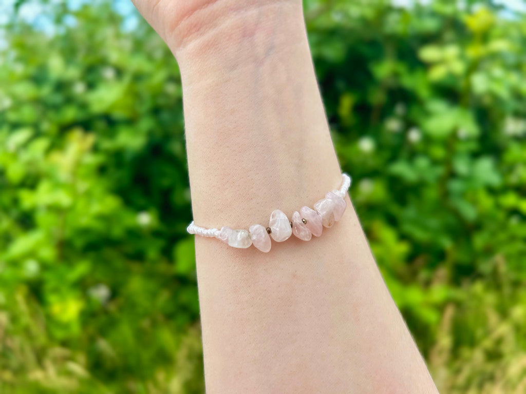 Rose Quartz Beaded Bracelet
