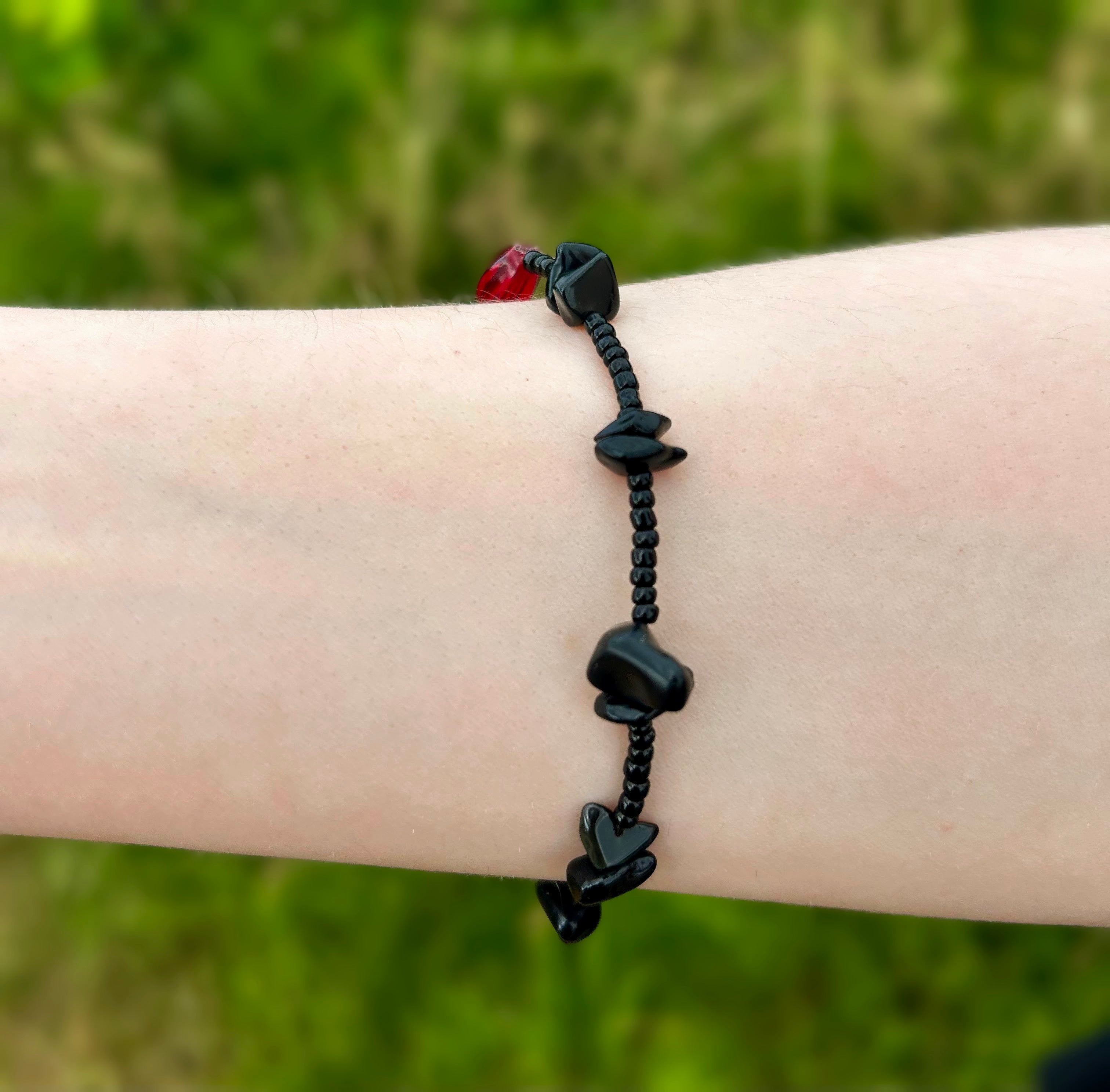 Black Widow - Crystal Beaded Bracelet
