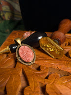 Rosy Wax Seal Pendant Necklace