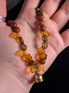 Honeyed Gold - Amber and Wooden Beaded Necklace