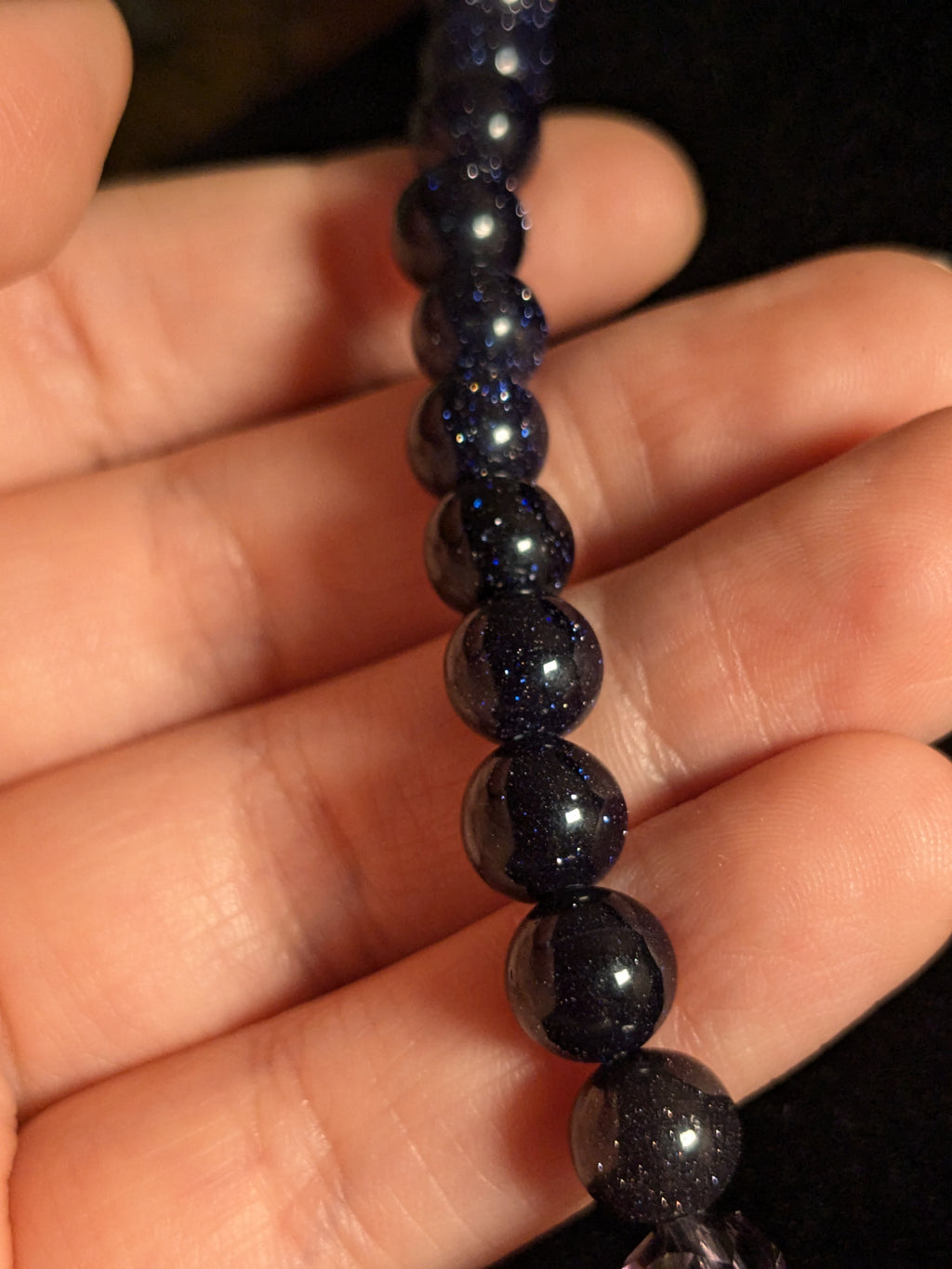 Hecate - Triple Moon Crystal Beaded Pendant Necklace