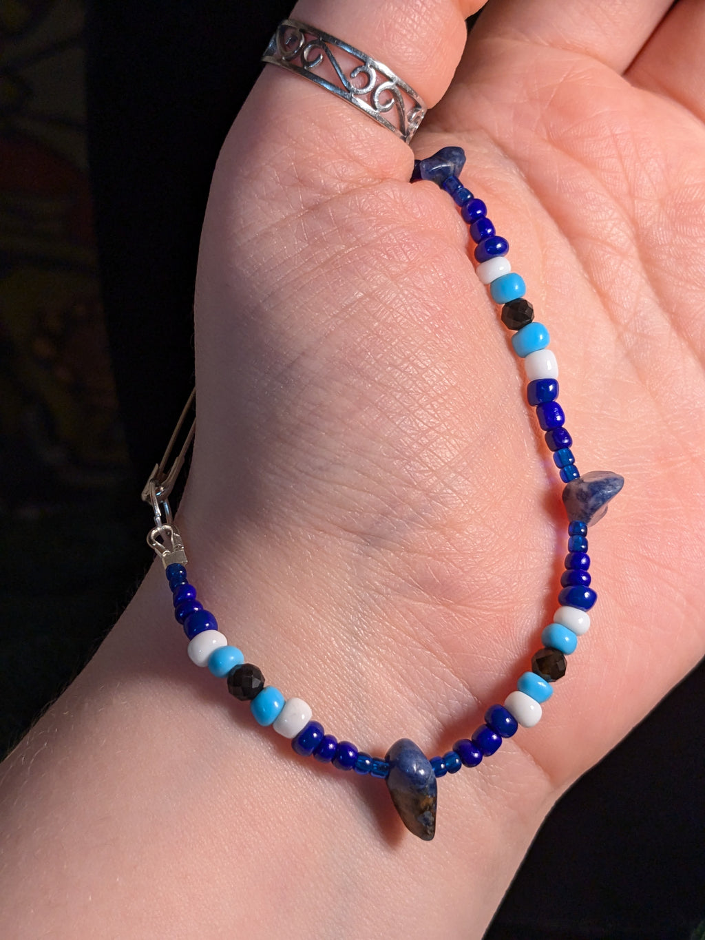 Nazaar Evil Eye Bracelet with Warding Safety Pin