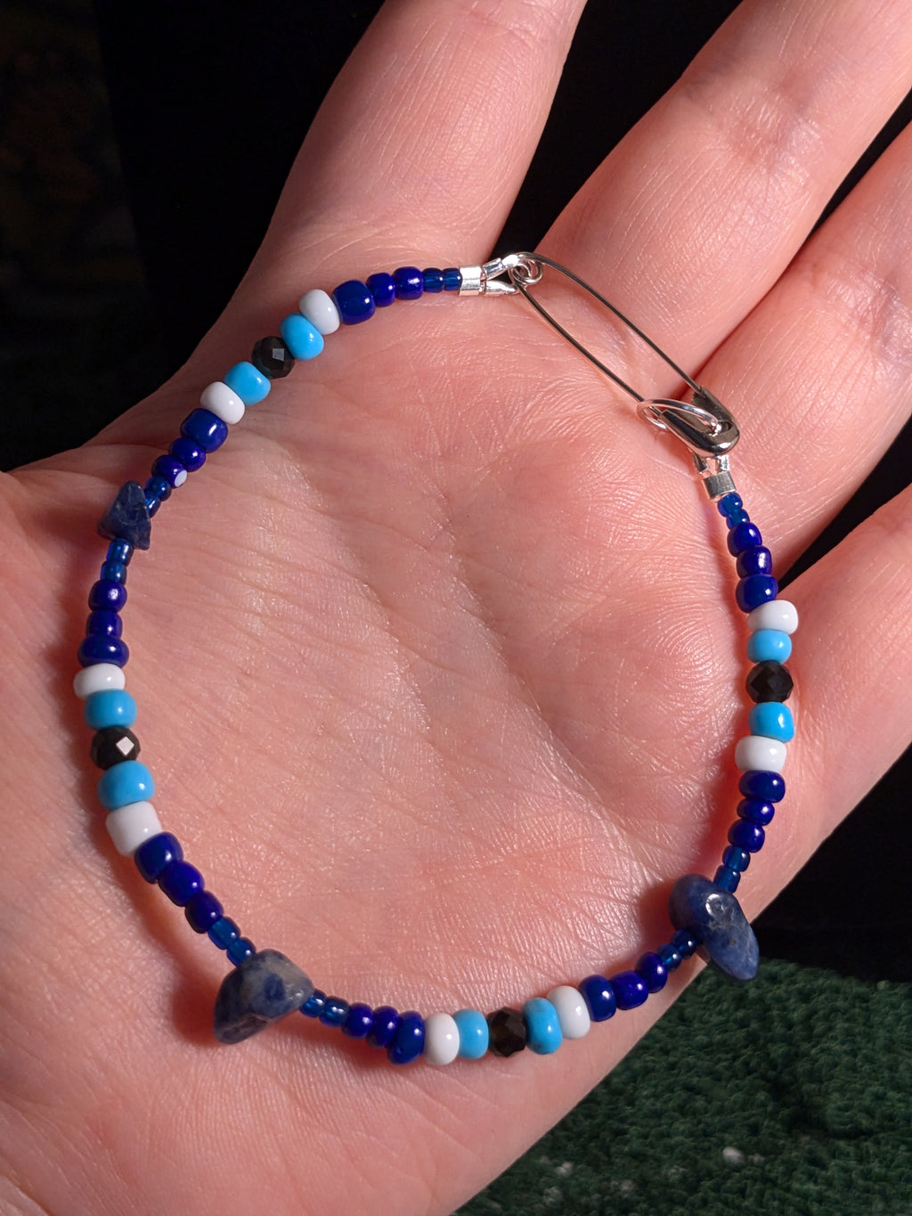 Nazaar Evil Eye Bracelet with Warding Safety Pin