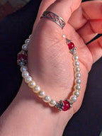 Vampire Pearls - Glass Beaded Bracelet