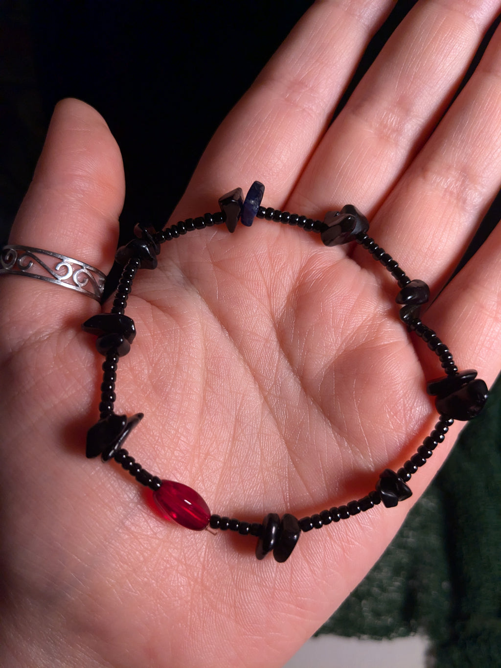 Black Widow - Crystal Beaded Bracelet