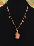 Rosy Wax Seal Pendant Necklace