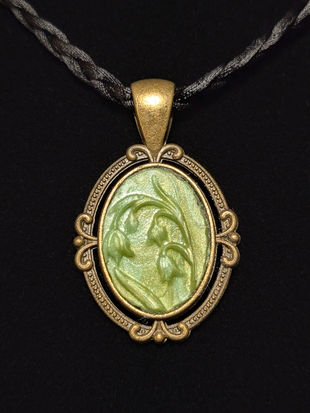 Bellflower Wax Seal Pendant Necklace