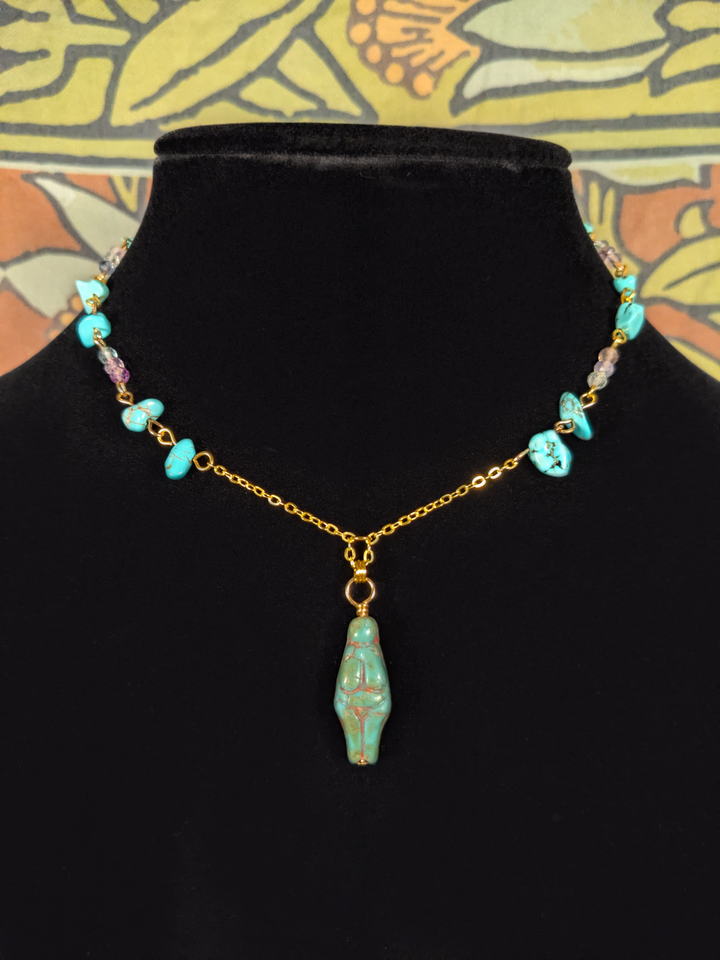 Venus Figure Pendant Necklace