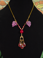 Bleeding Gold - Beaded Pendant Necklace