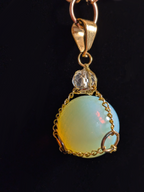 Hecate - Triple Moon Crystal Beaded Pendant Necklace