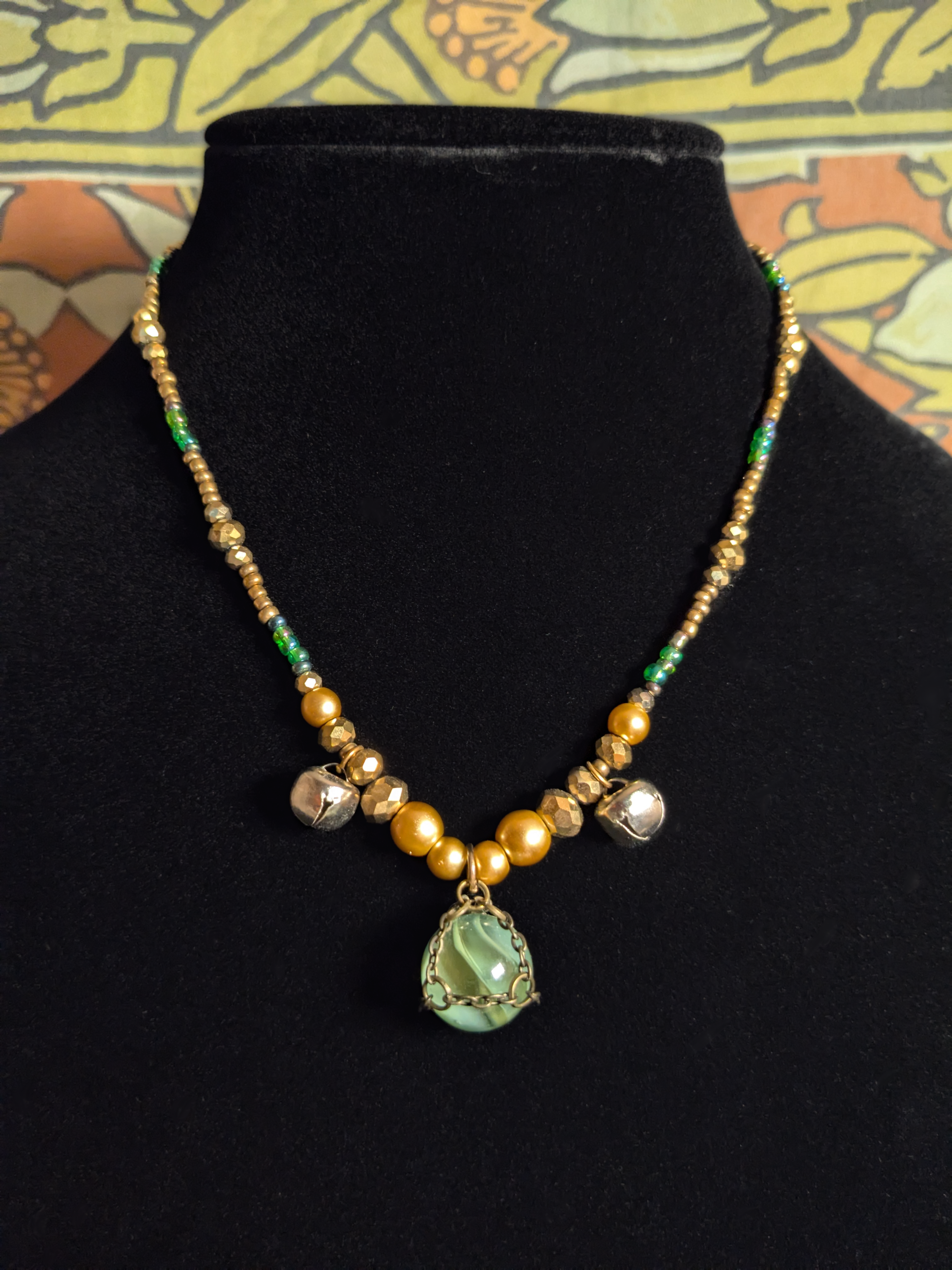 Sun Dapple - Orb Pendant Beaded Necklace