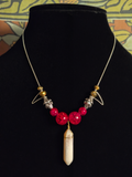 Spider Queen - Beaded Crystal Pendant Necklace