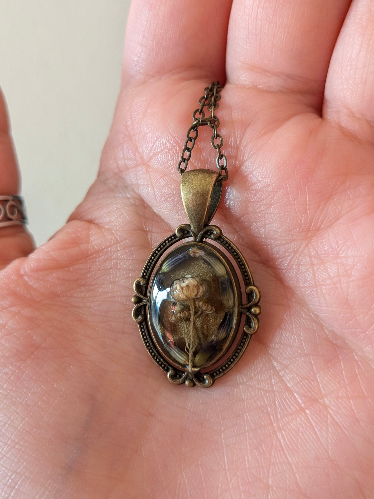 Lavender Chamomile - Dried Flowers Pendant