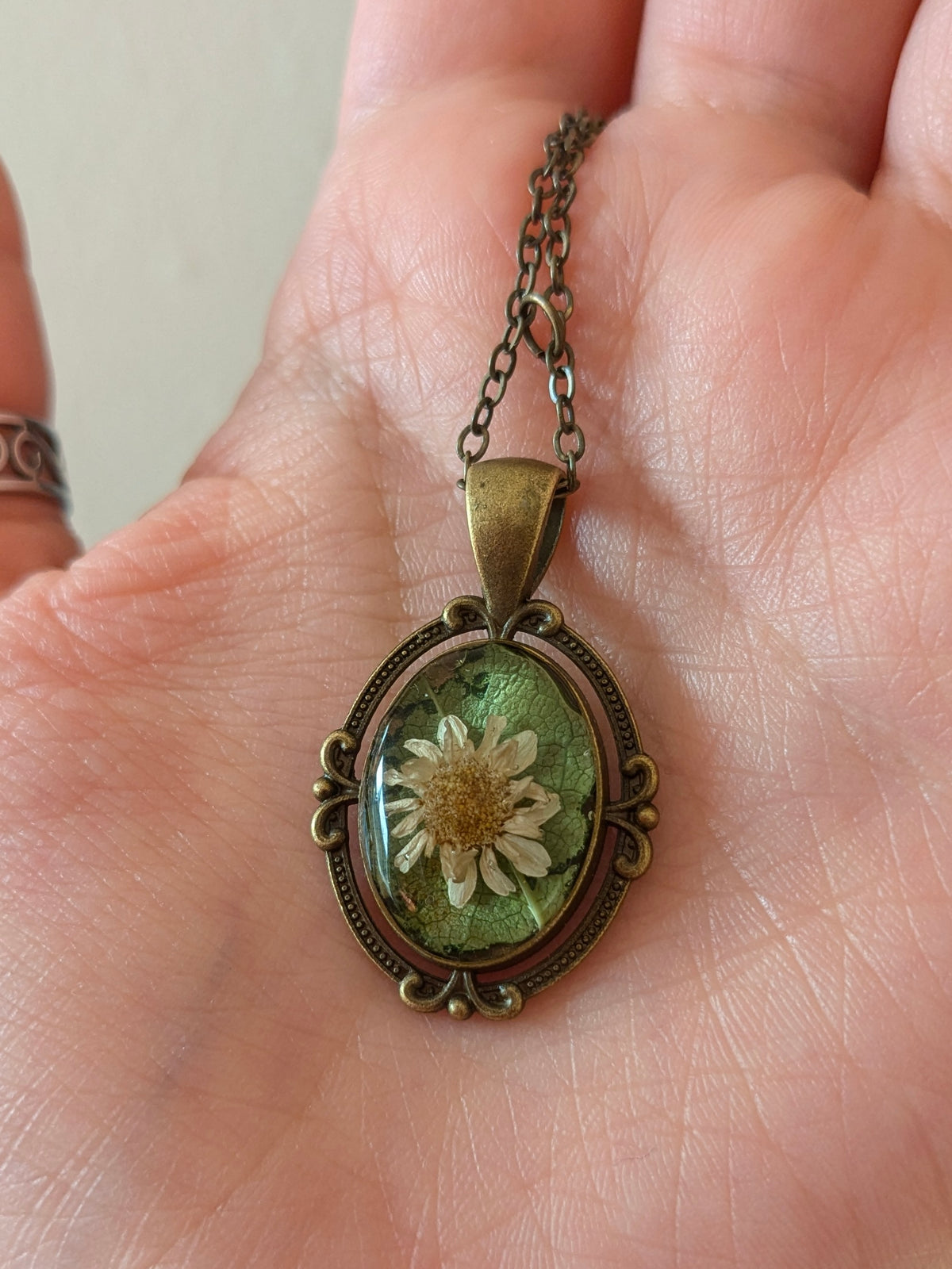Chamomile Rose - Dried Flowers Pendant