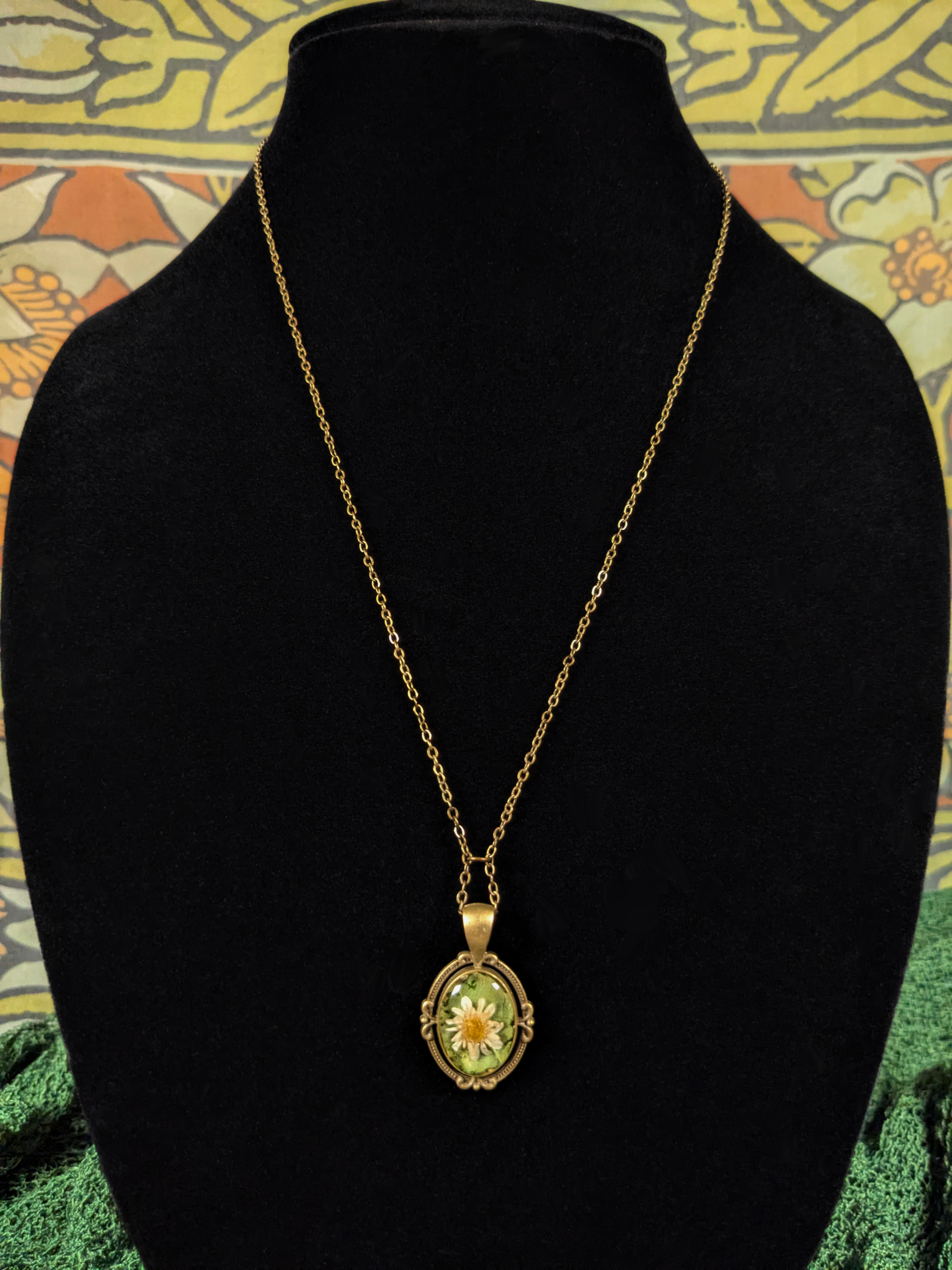 Chamomile Rose - Dried Flowers Pendant