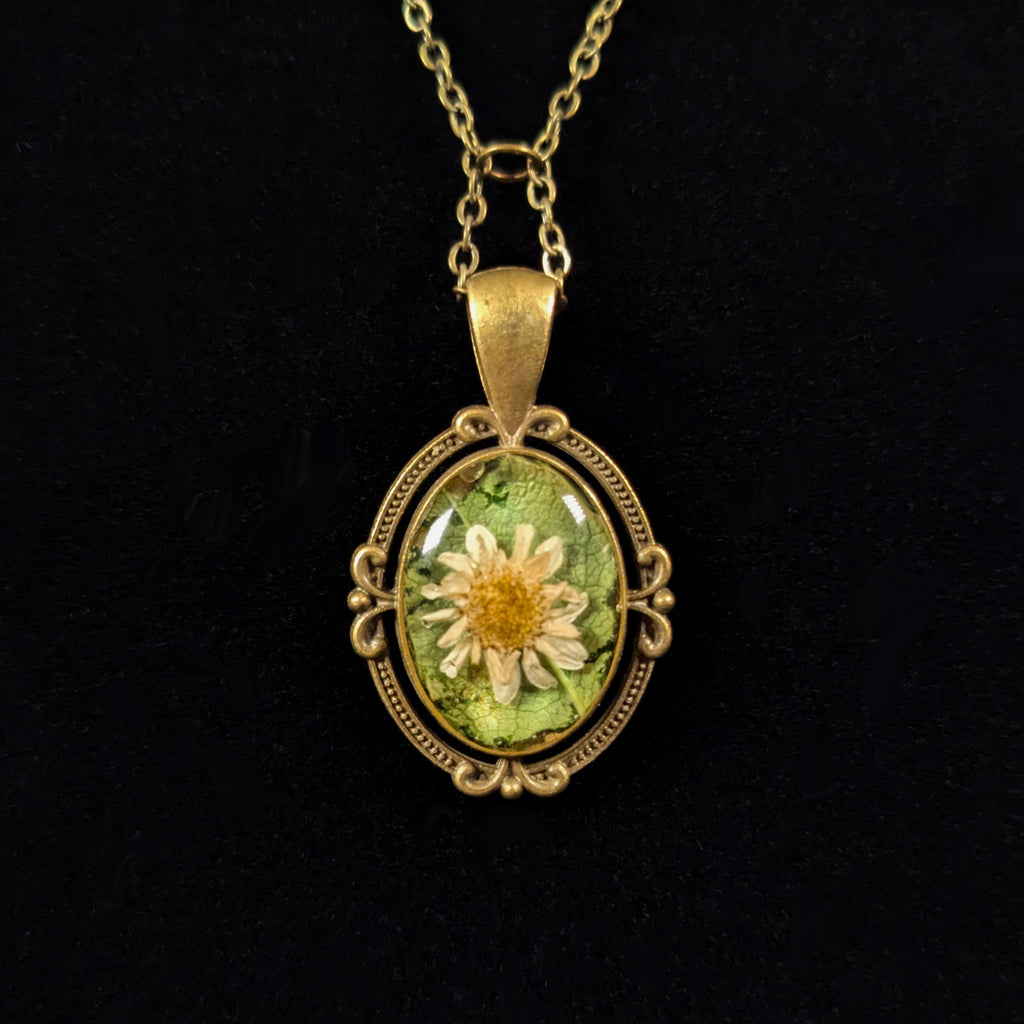 Chamomile Rose - Dried Flowers Pendant