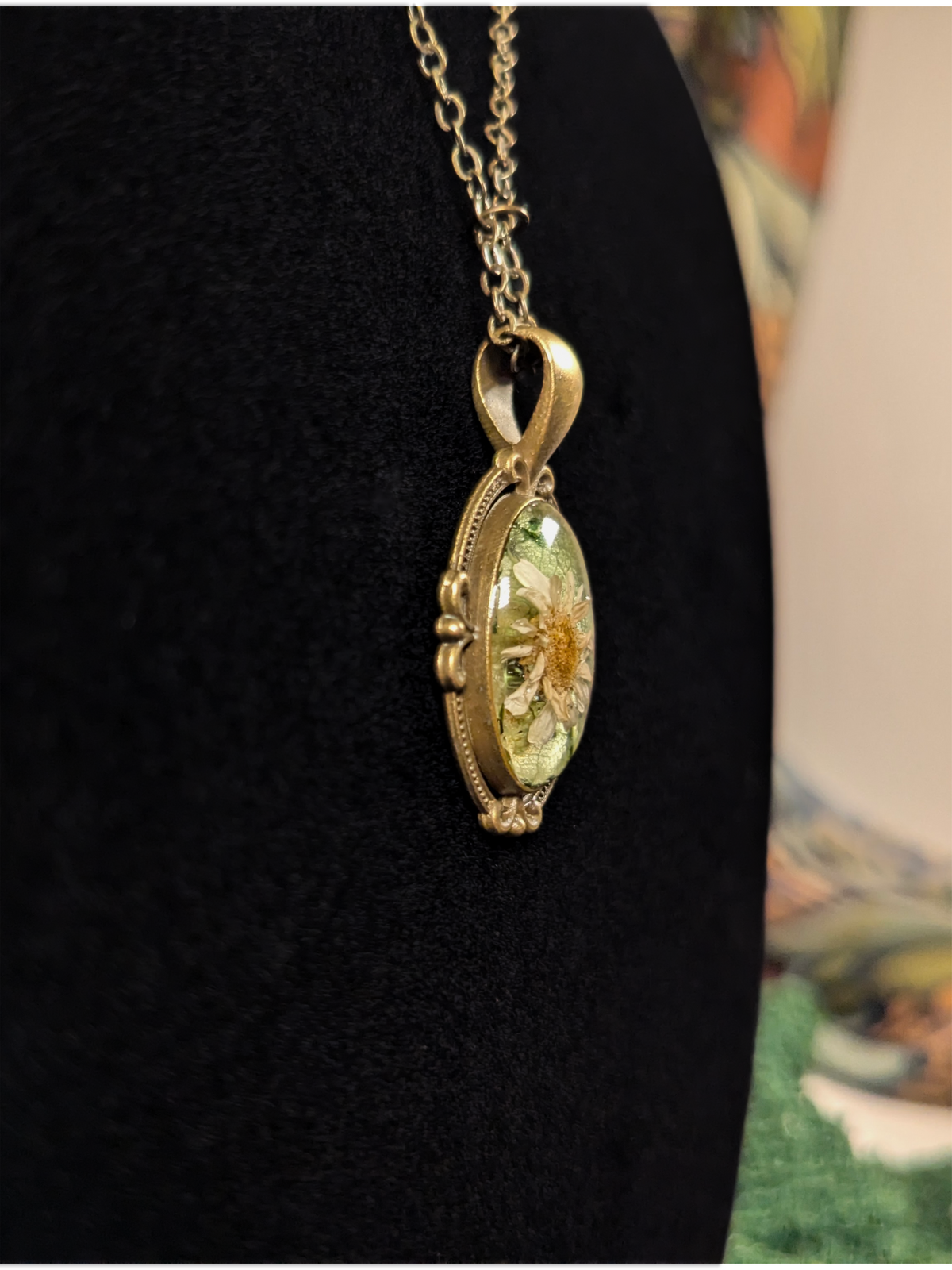 Chamomile Rose - Dried Flowers Pendant