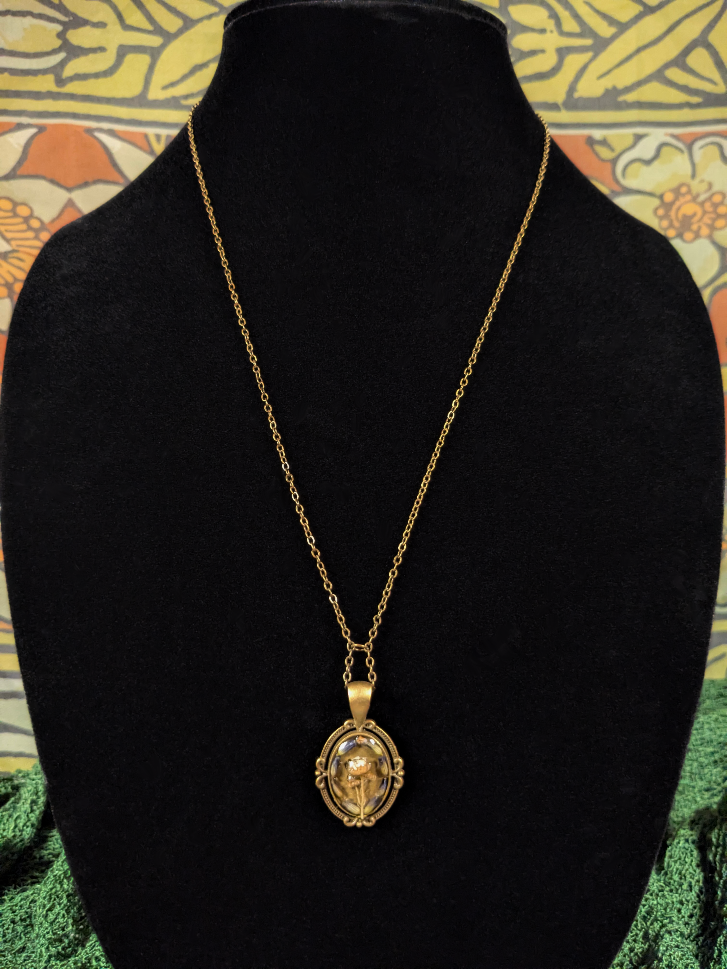 Lavender Chamomile - Dried Flowers Pendant