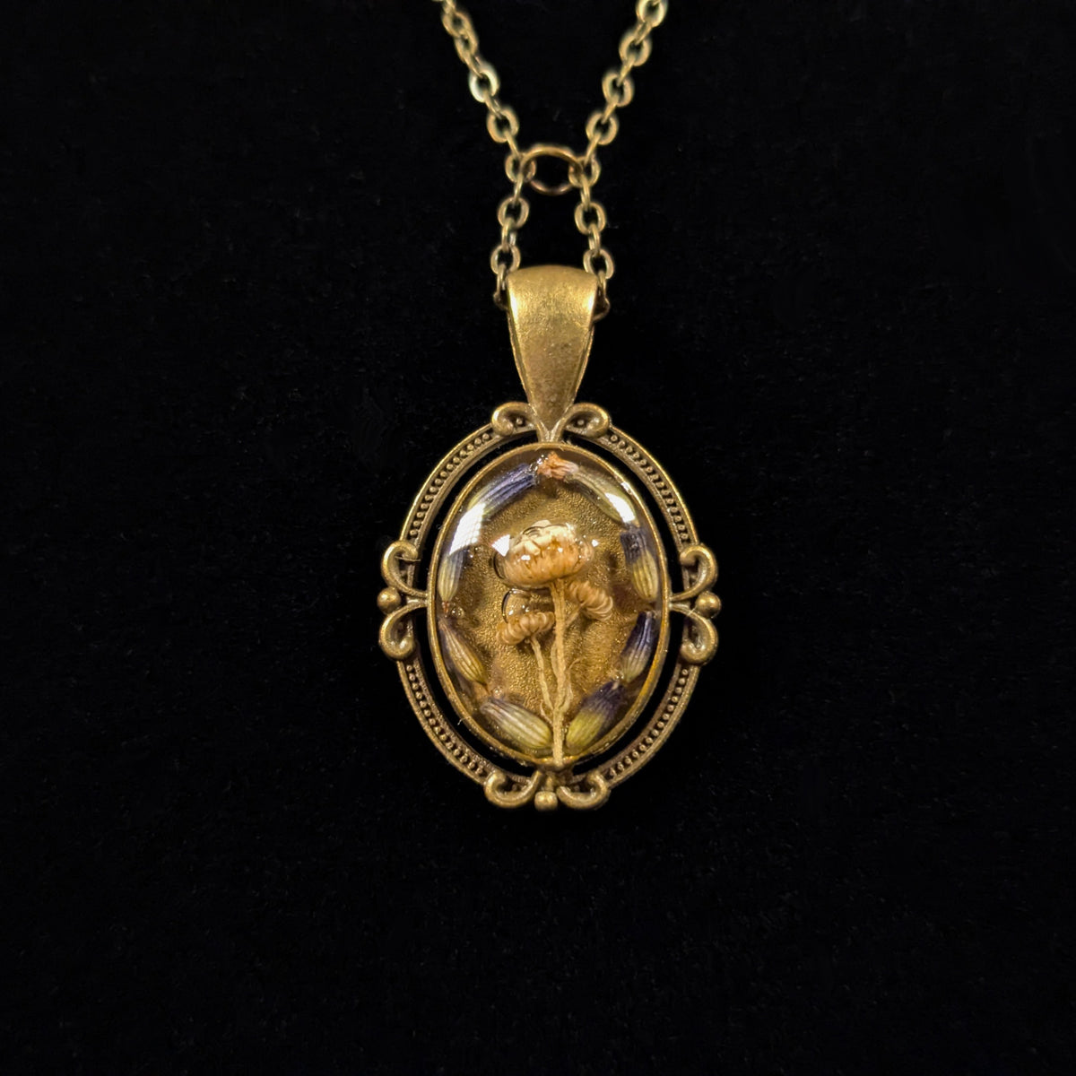 Lavender Chamomile - Dried Flowers Pendant