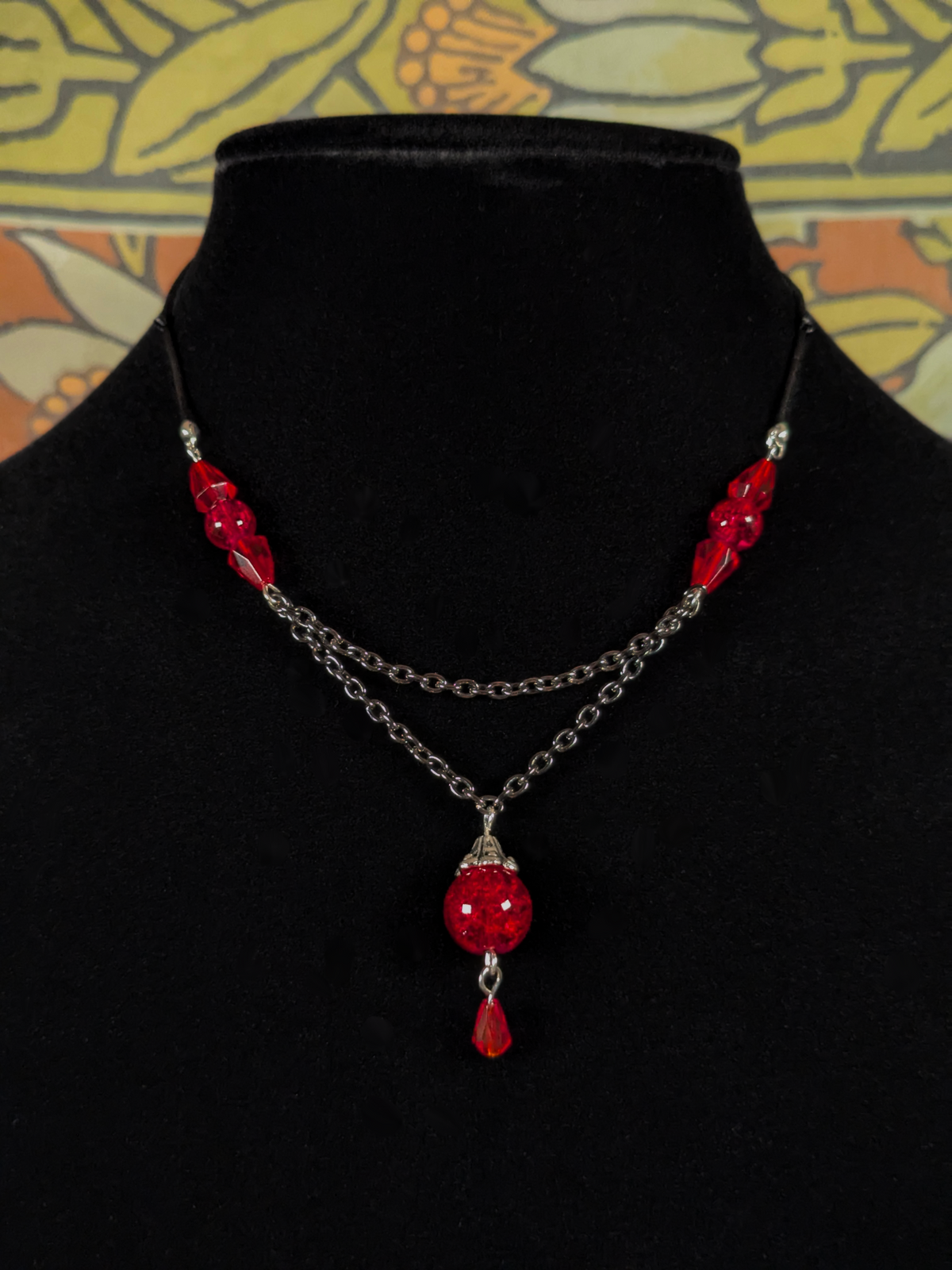 Blooddrop - Beaded Chain Necklace