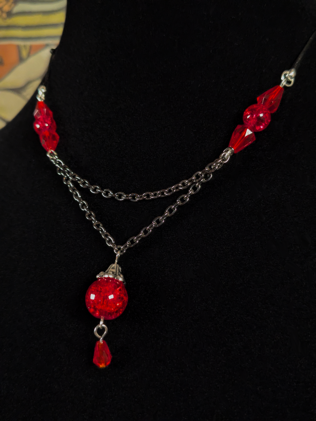 Blooddrop - Beaded Chain Necklace