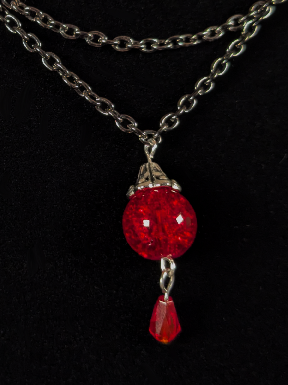 Blooddrop - Beaded Chain Necklace