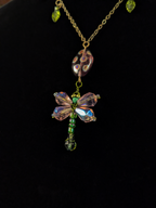 Dragonfly Crystal Chain Necklace