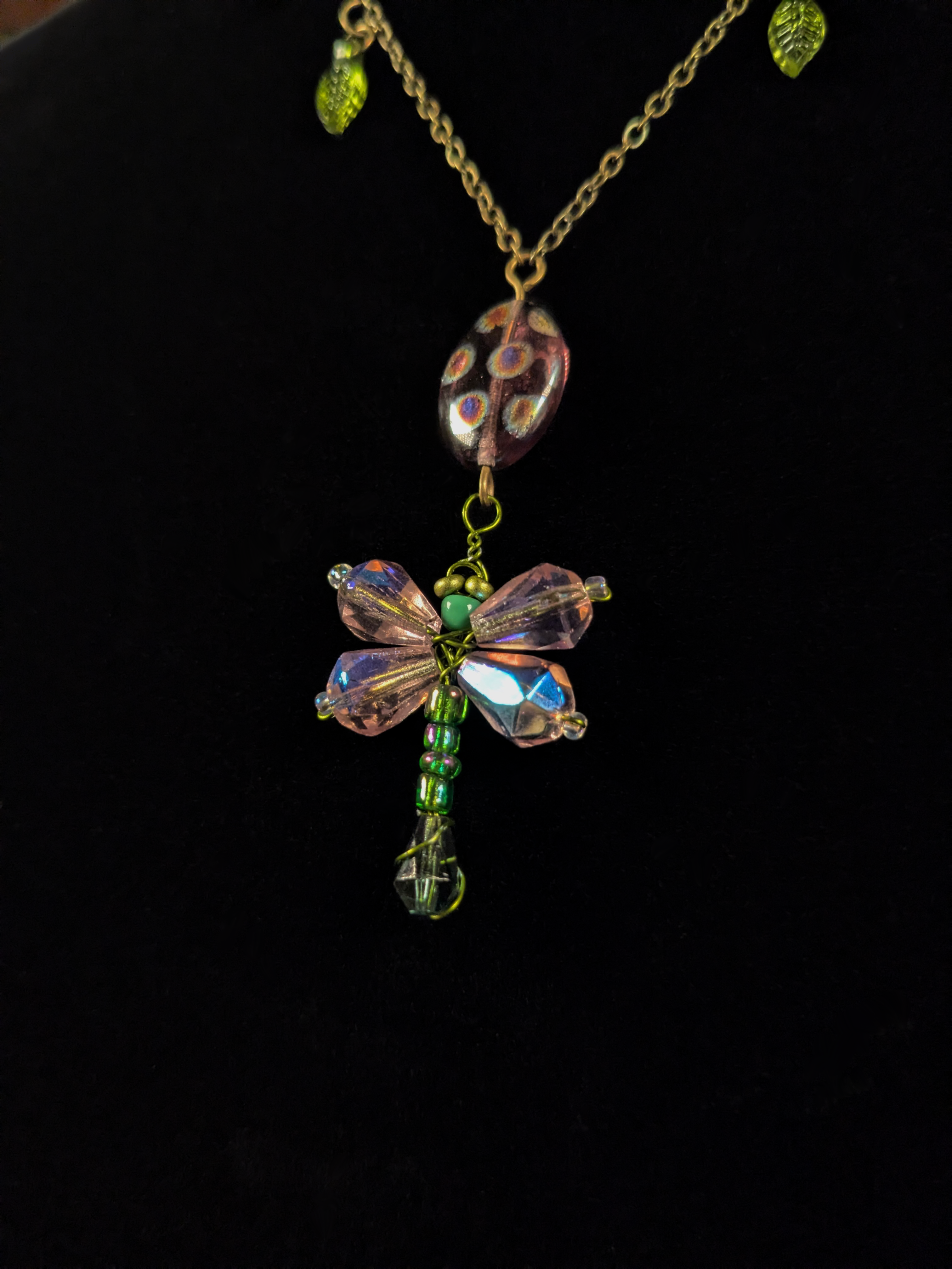 Dragonfly Crystal Chain Necklace