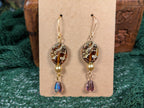 Amber Cameo Beaded Earrings