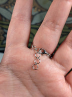 Purple and Fluorite Chain Ring - Joint-Friendly Adjustable Comfort Ring