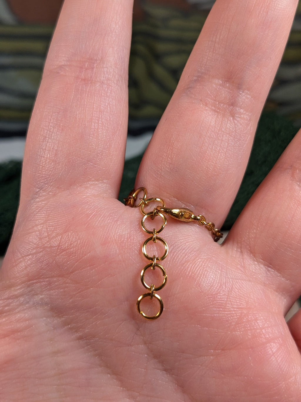 Opalite Blue Chain Ring - Joint-Friendly Adjustable Comfort Ring