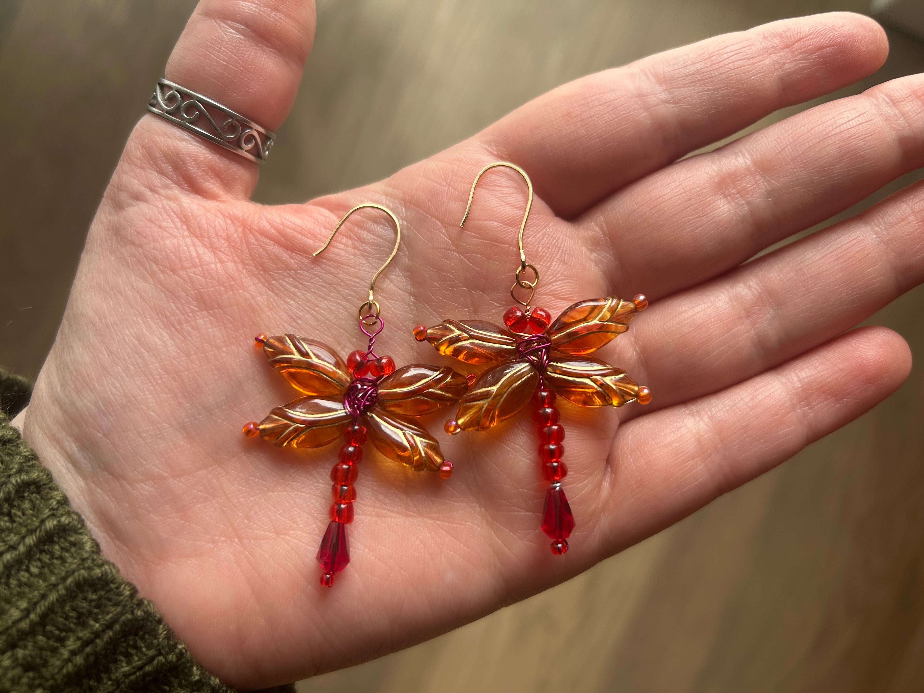 Dragonfly Beaded Earrings