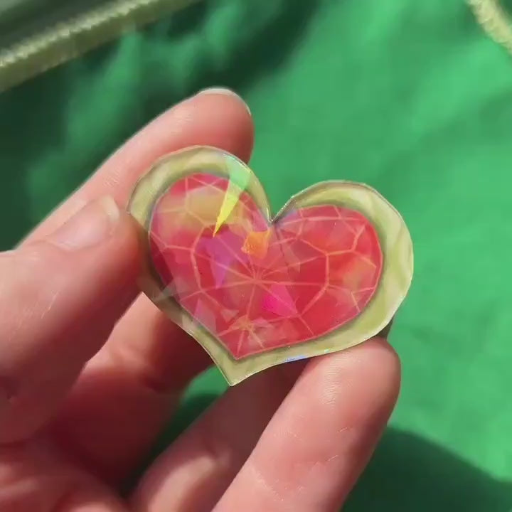 Legend of Zelda Heart Containers/Pieces Holographic Pins